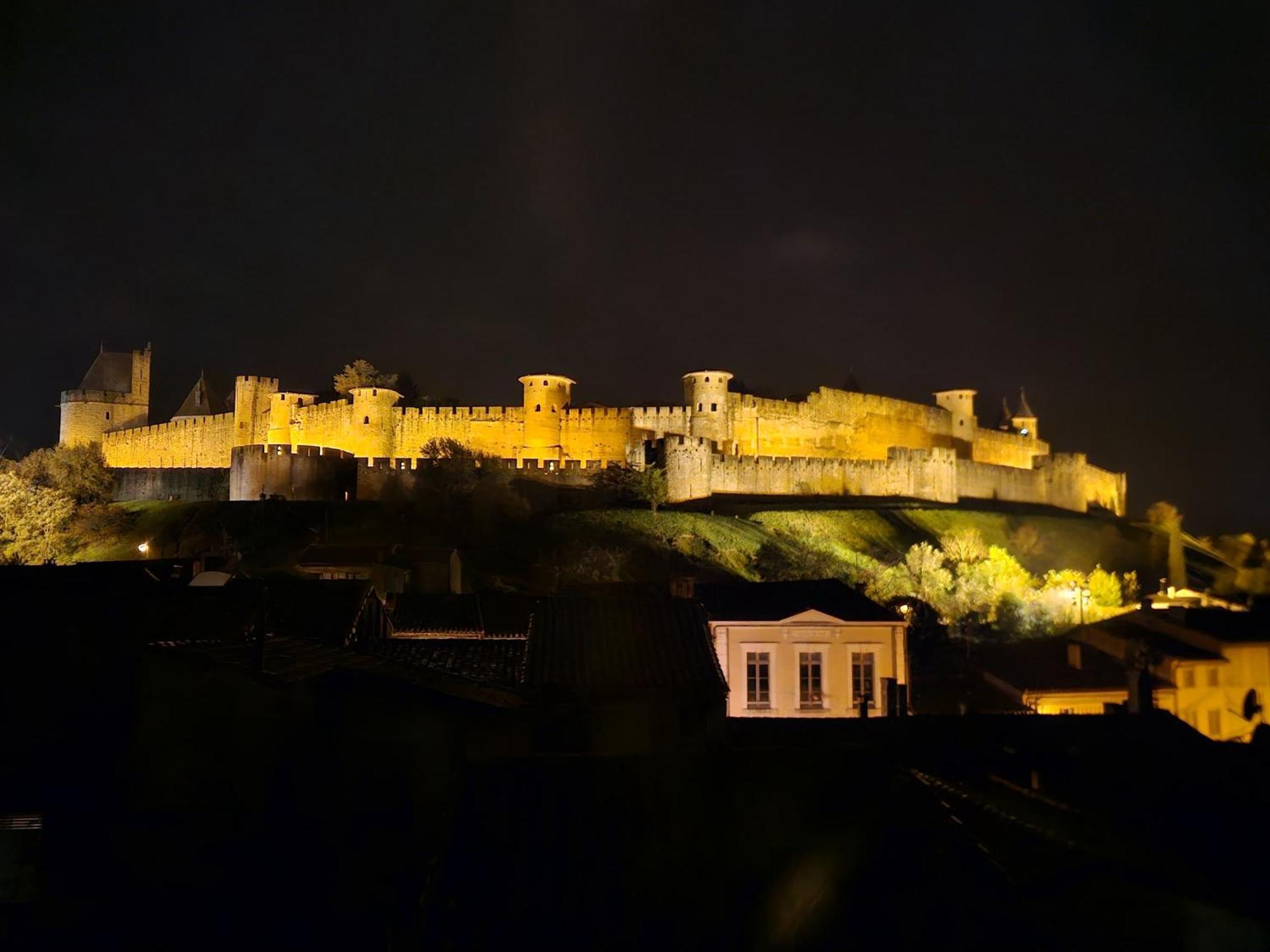 Vue Cite Medievale Castel View Carcassonne Bagian luar foto